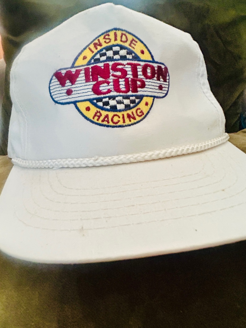 Winston Cup Racing Rope-Trim White Snapback Hat - Picture 2 of 6